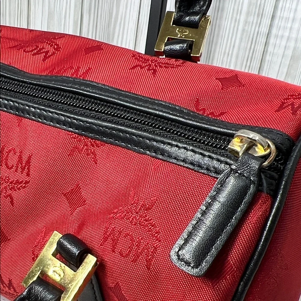 MCM Red and Black Shoulder Bag